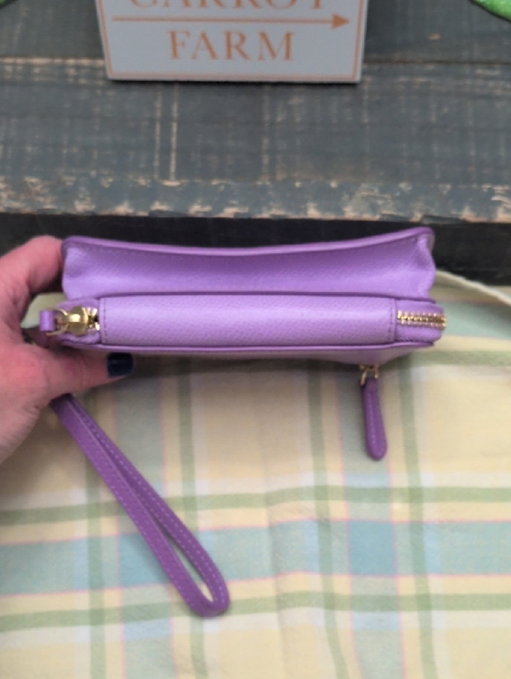 Vera Bradley Purple Lavender Faux Leather Wristlet Wallet - Picture 8 of 11